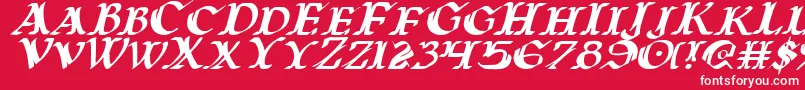 WarsOfAsgardItalic Font – White Fonts on Red Background