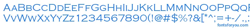 フォントCopperplatetlig – 白い背景に青い文字