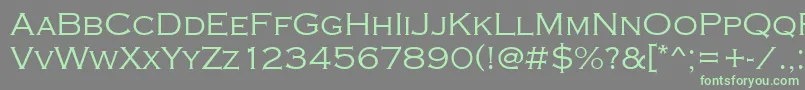 フォントCopperplatetlig – 灰色の背景に緑のフォント