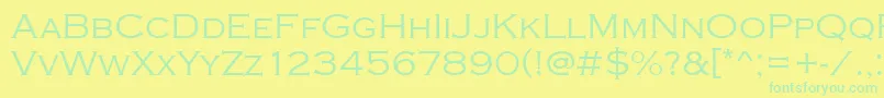 Copperplatetlig Font – Green Fonts on Yellow Background
