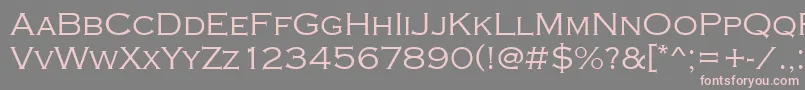 フォントCopperplatetlig – 灰色の背景にピンクのフォント