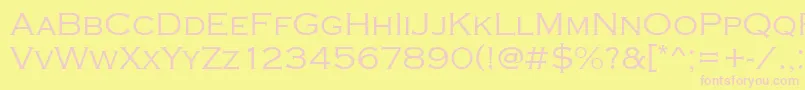 Copperplatetlig Font – Pink Fonts on Yellow Background