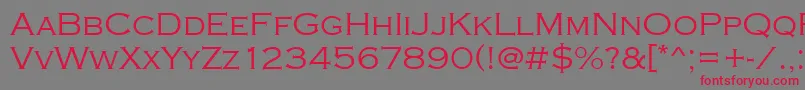 Copperplatetlig Font – Red Fonts on Gray Background