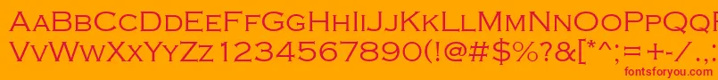 Шрифт Copperplatetlig – красные шрифты на оранжевом фоне