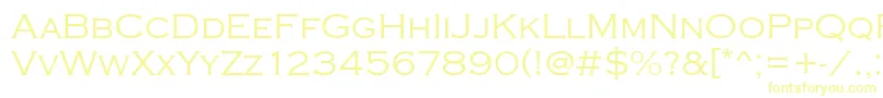 Copperplatetlig-Schriftart – Gelbe Schriften auf weißem Hintergrund