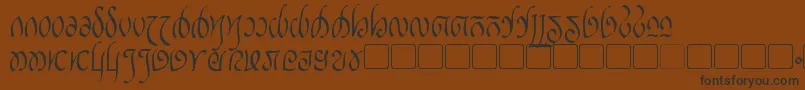 Rellanic Font – Black Fonts on Brown Background