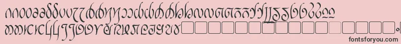 Rellanic Font – Black Fonts on Pink Background