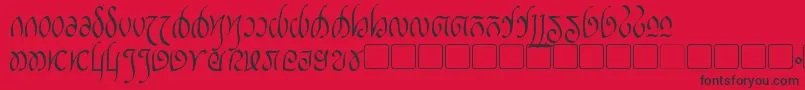 Rellanic Font – Black Fonts on Red Background