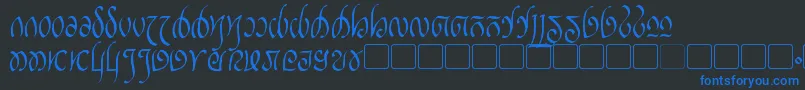 Rellanic Font – Blue Fonts on Black Background