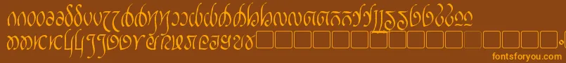 Rellanic Font – Orange Fonts on Brown Background