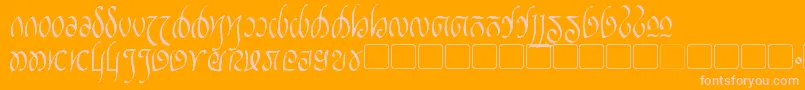 Rellanic Font – Pink Fonts on Orange Background