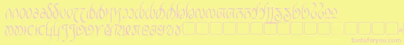 Rellanic Font – Pink Fonts on Yellow Background