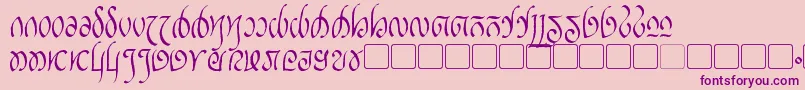 Rellanic Font – Purple Fonts on Pink Background