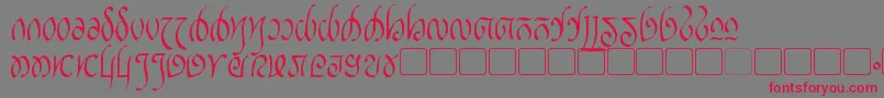 Rellanic Font – Red Fonts on Gray Background