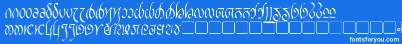 Rellanic Font – White Fonts on Blue Background