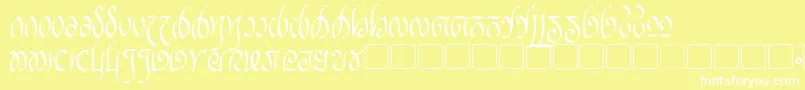 Rellanic Font – White Fonts on Yellow Background