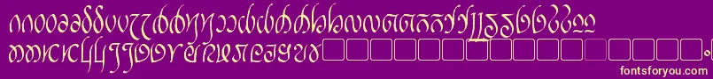 Rellanic Font – Yellow Fonts on Purple Background