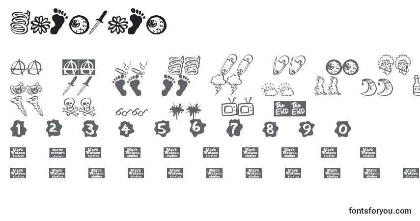 Schriftart Dingling – Alphabet, Zahlen, spezielle Symbole