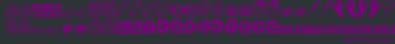 Dingling Font – Purple Fonts on Black Background