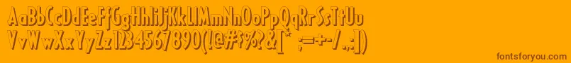 Шрифт Ricksamericannf – коричневые шрифты на оранжевом фоне