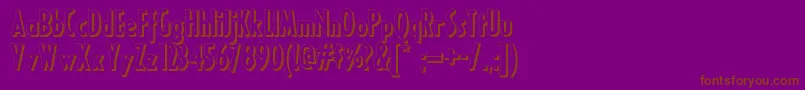 Ricksamericannf Font – Brown Fonts on Purple Background