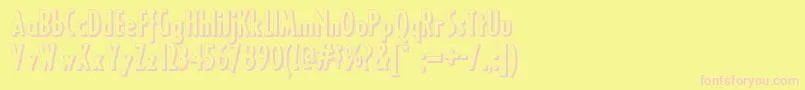 Ricksamericannf Font – Pink Fonts on Yellow Background