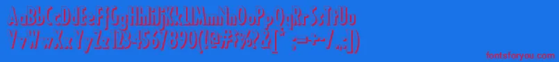 Ricksamericannf-Schriftart – Rote Schriften auf blauem Hintergrund