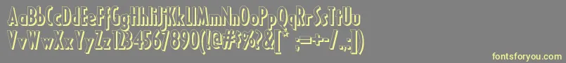 Ricksamericannf-Schriftart – Gelbe Schriften auf grauem Hintergrund