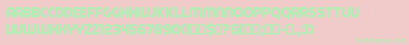 Piximisa Font – Green Fonts on Pink Background