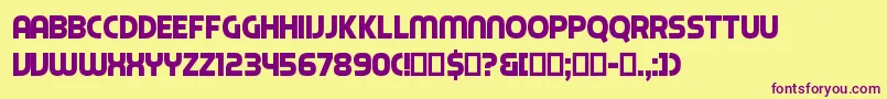 Piximisa Font – Purple Fonts on Yellow Background