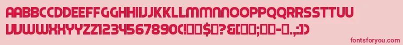 Piximisa Font – Red Fonts on Pink Background