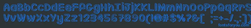 SippinOnSunshineTtf Font – Blue Fonts on Black Background