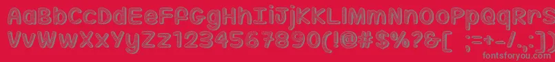SippinOnSunshineTtf-Schriftart – Graue Schriften auf rotem Hintergrund