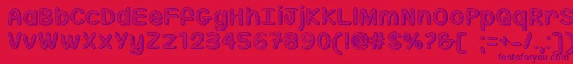 SippinOnSunshineTtf Font – Purple Fonts on Red Background