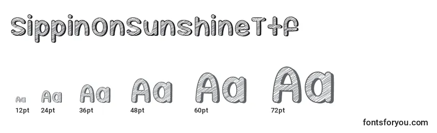 Размеры шрифта SippinOnSunshineTtf