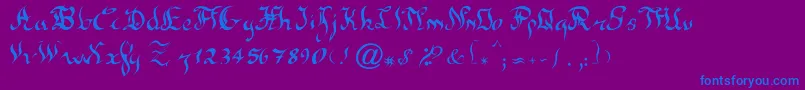 Шрифт NewGothic – синие шрифты на фиолетовом фоне