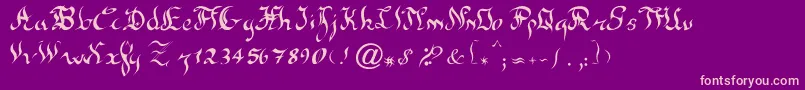 NewGothic Font – Pink Fonts on Purple Background