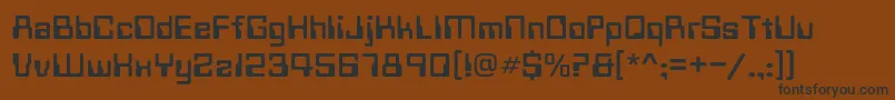 Weitere Informationen zur Technoc-Schriftart Technoc-Schriftart – Schwarze Schriften auf braunem Hintergrund