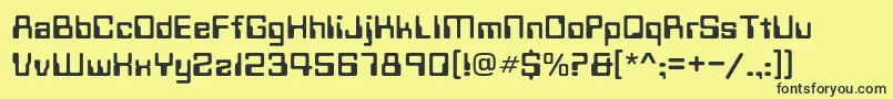 Technoc Font – Black Fonts on Yellow Background