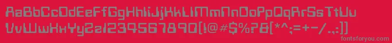 Technoc Font – Gray Fonts on Red Background