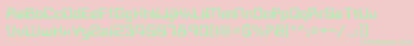 Technoc Font – Green Fonts on Pink Background