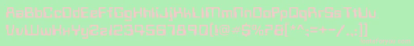 Technoc Font – Pink Fonts on Green Background