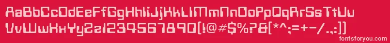 Technoc Font – Pink Fonts on Red Background