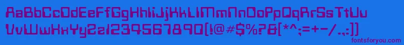 Technoc Font – Purple Fonts on Blue Background