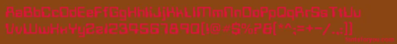 Technoc Font – Red Fonts on Brown Background
