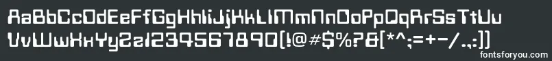 フォントTechnoc – 黒い背景に白い文字