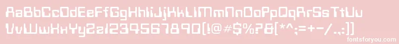 Technoc Font – White Fonts on Pink Background