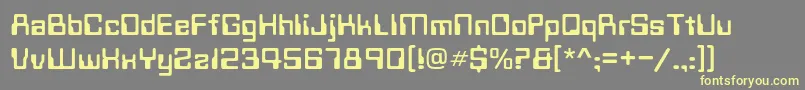 Technoc Font – Yellow Fonts on Gray Background