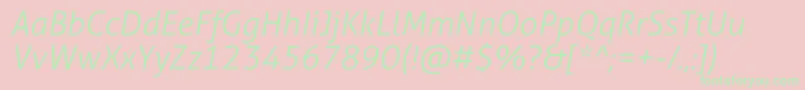 AllerStdLtit Font – Green Fonts on Pink Background