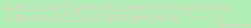 AllerStdLtit Font – Pink Fonts on Green Background